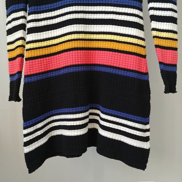 Free People Gidget Dress Knit Sweater Dress Striped V-neck Size XS - Picture 11 of 12